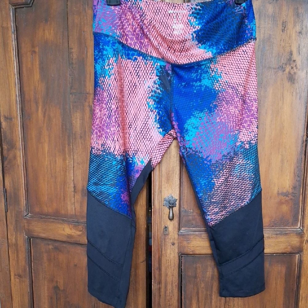 Pink and Blue Lizard look Leggings with Gradient Effect